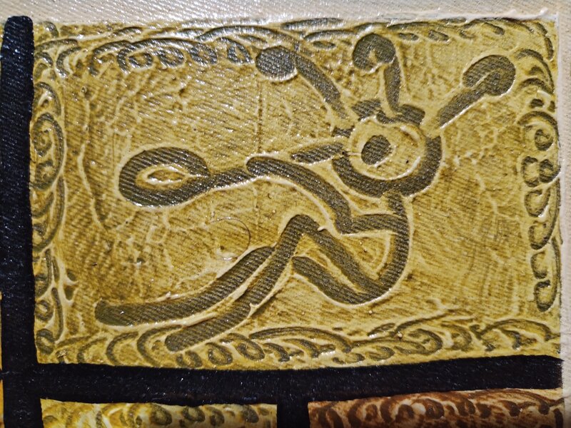 Simboluri Taino, tablou semnat.